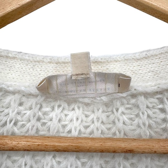 Sézane Basile V-Neck Oversized Striped Cardigan | Sz Small | Ecru White & Navy - Picture 11 of 15